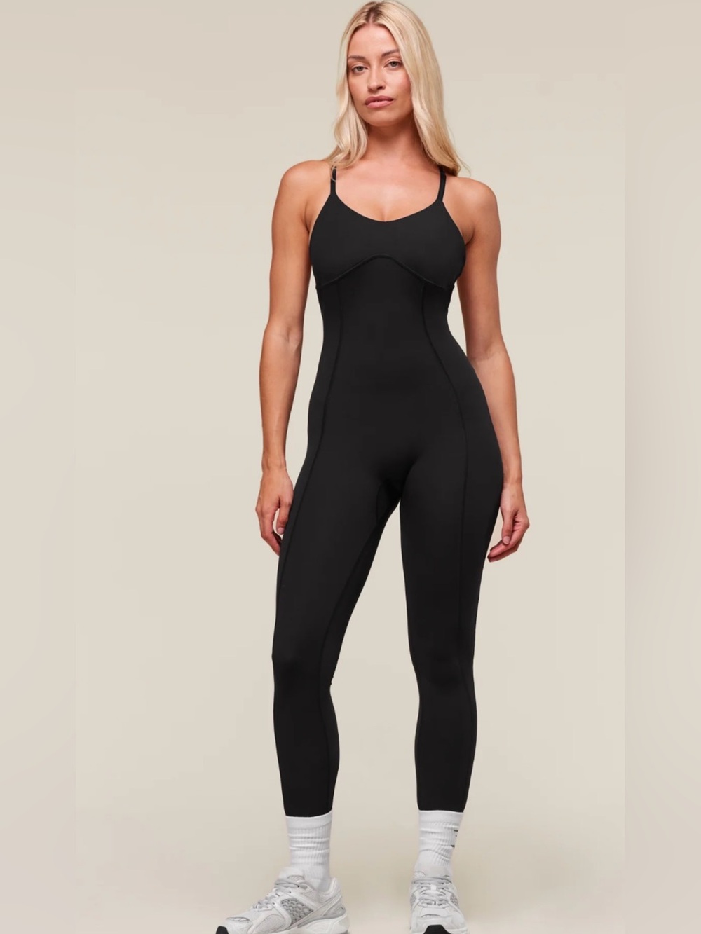 Gymshark Black Strappy Full-Length Jumpsuit